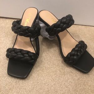 Athlefit Women's Braided Heeled Sandals